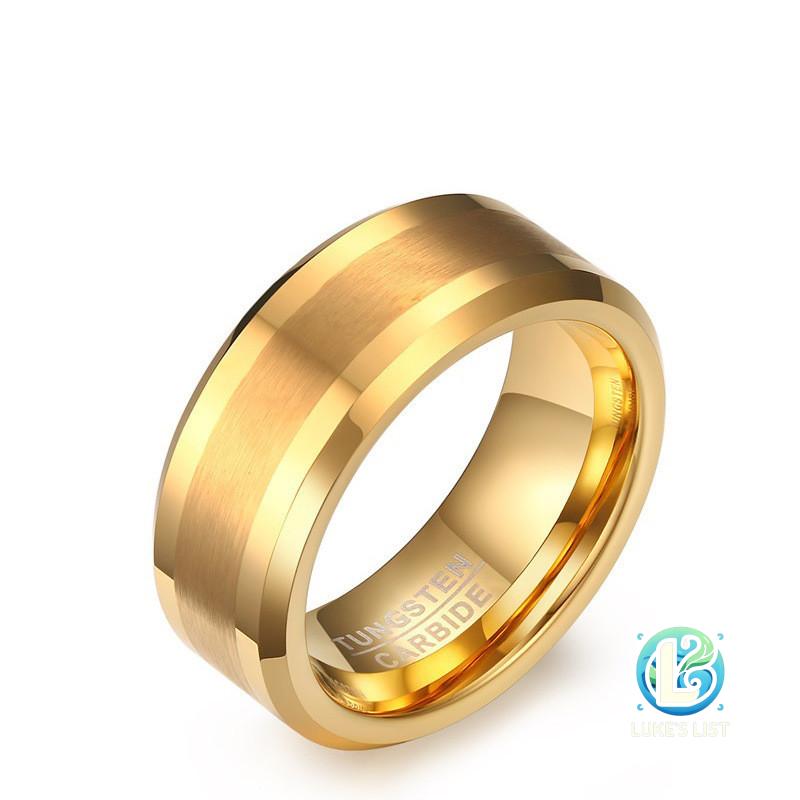 8MM Brushed Tungsten Steel Ring