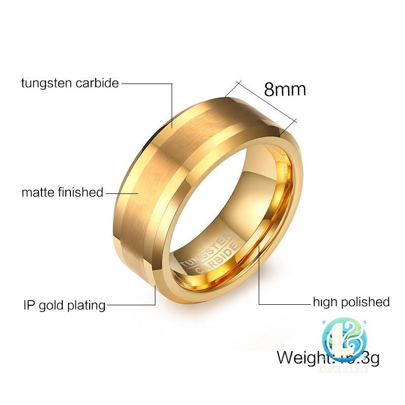 8MM Brushed Tungsten Steel Ring - Image 7