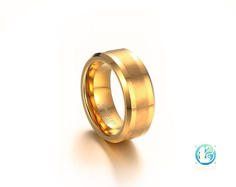 8MM Brushed Tungsten Steel Ring - Image 2